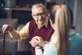 Male patient with carer Male patient with carer